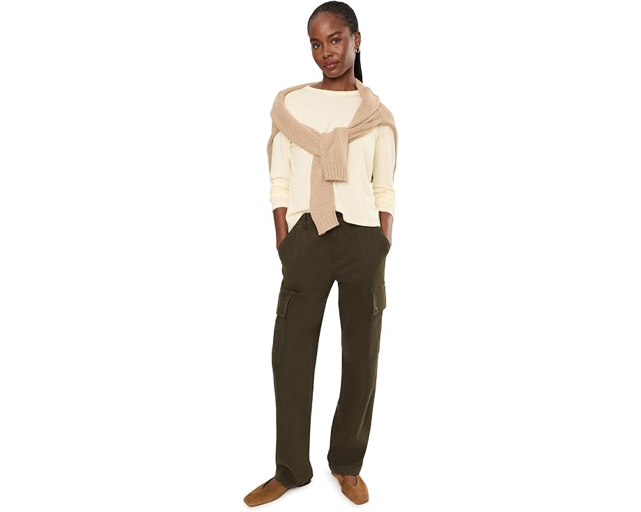 Футболка Lilla P Rolled Edge Relaxed с закрученным краем и свободным кроем