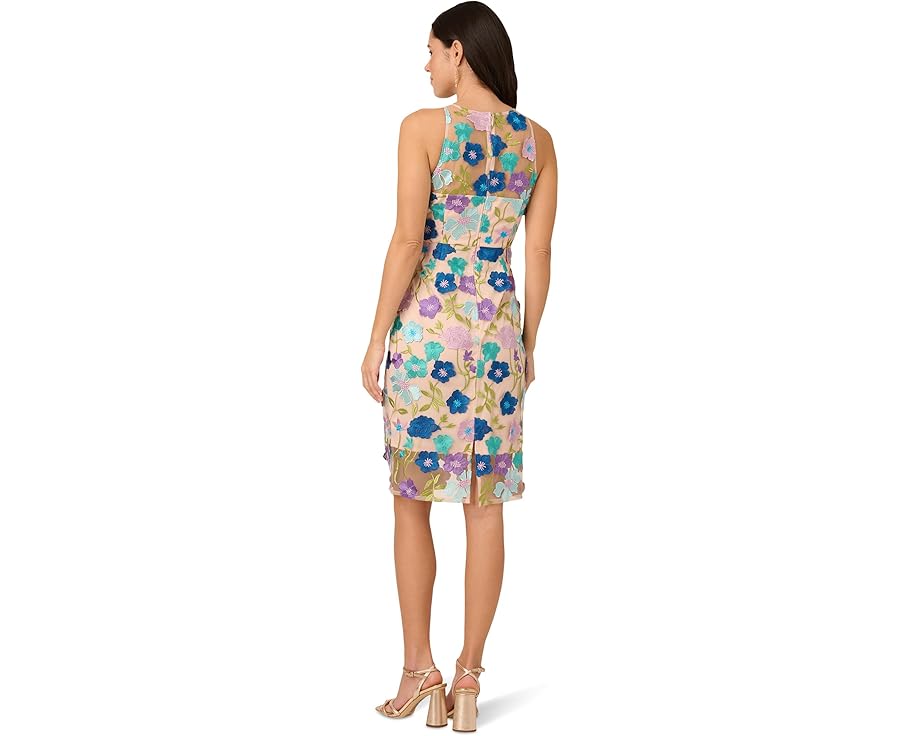 Платье миди Adrianna Papell с вышивкой и запахом