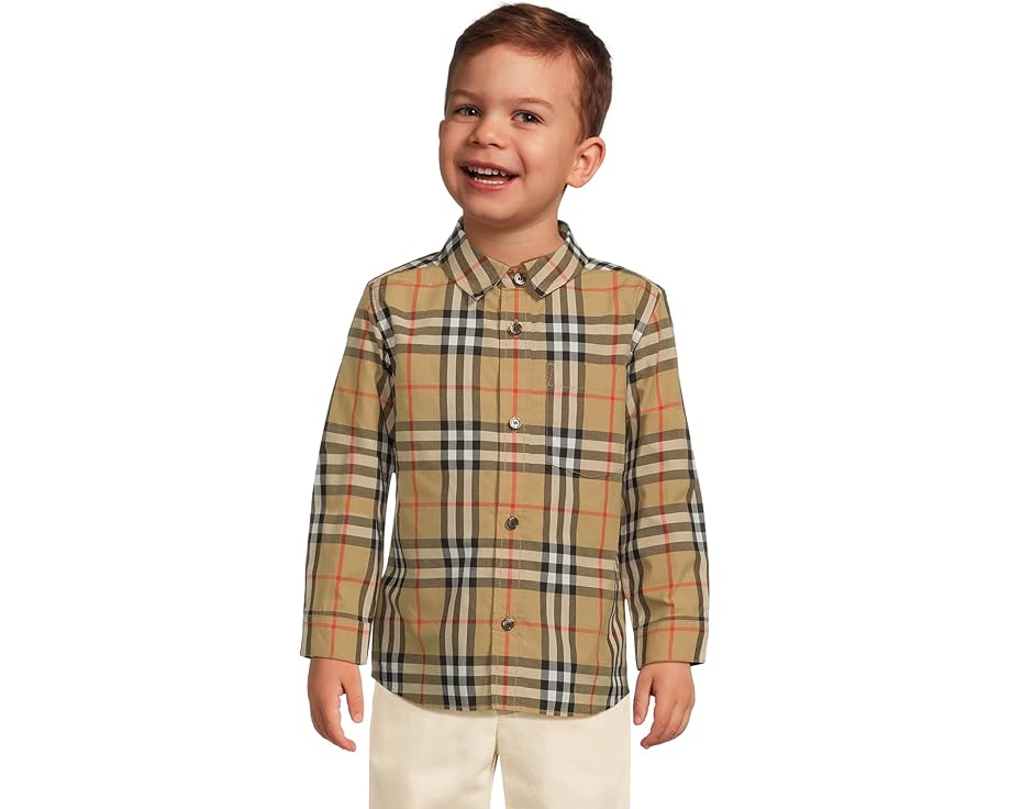 Burberry Kids рубашка Owen с длинным рукавом в клетку