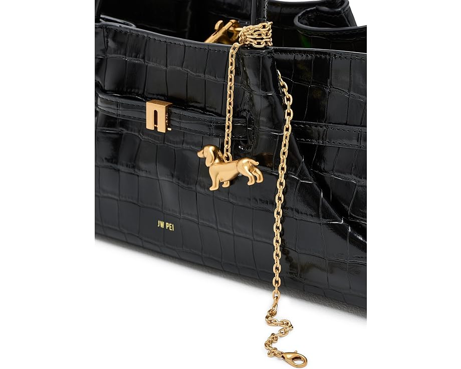 Maeve Dachshund Metal Charm Tote Bag
