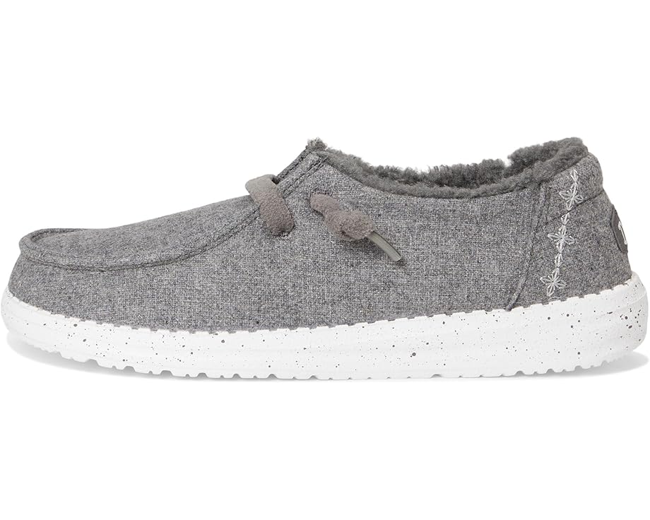 Детские лоферы Hey Dude Kids Wendy Wool Cozy из шерсти с искусственным мехом