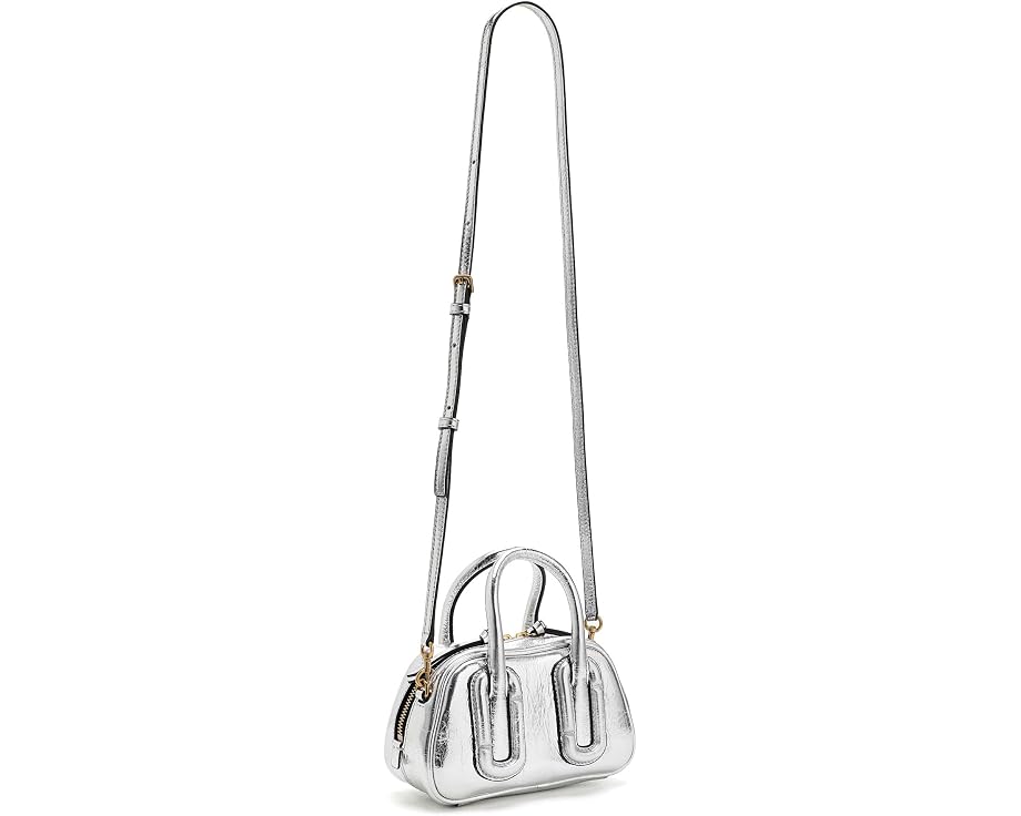 Babe Mini Top-Handle In Metallic Leather