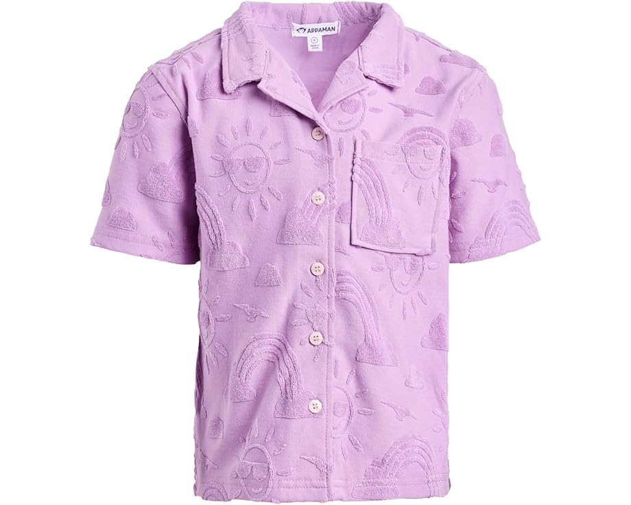 Appaman Kids Resort Shirt с короткими рукавами и воротником на пуговицах для мальчиков и девочек