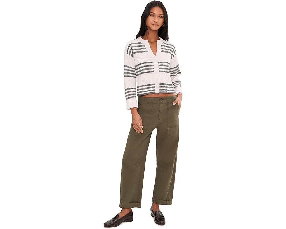 Кардиган Alexandra Stripe Cardigan в полоску с V-образным вырезом