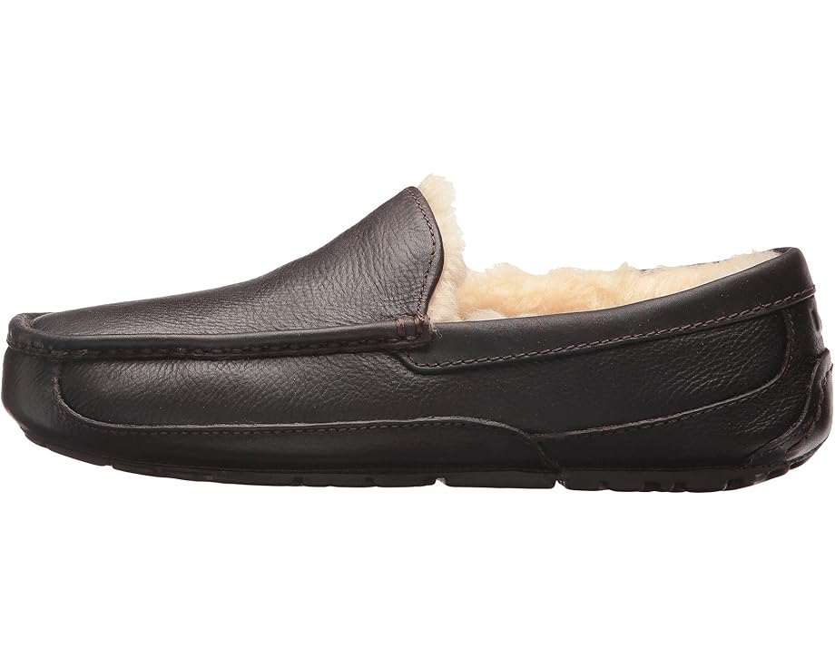 UGG Ascot Leather домашние тапочки с подкладкой UGGPlush