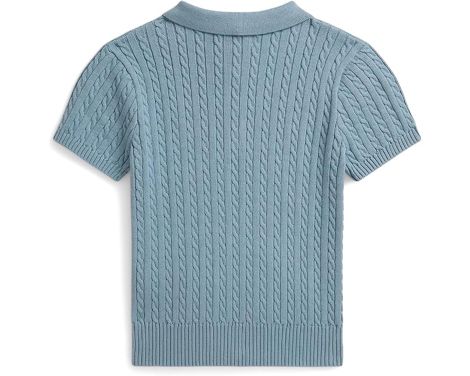 Свитер-поло из хлопка с мелким жаккардом Polo Ralph Lauren Kids для детей постарше