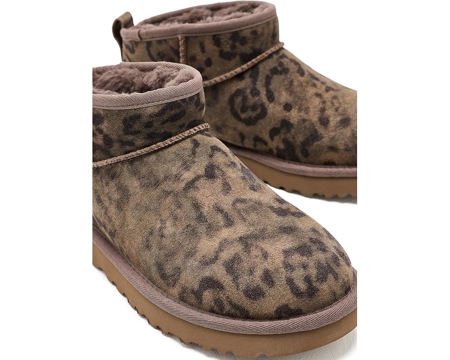 UGG Classic Ultra Mini Spotted сапоги с леопардовым принтом