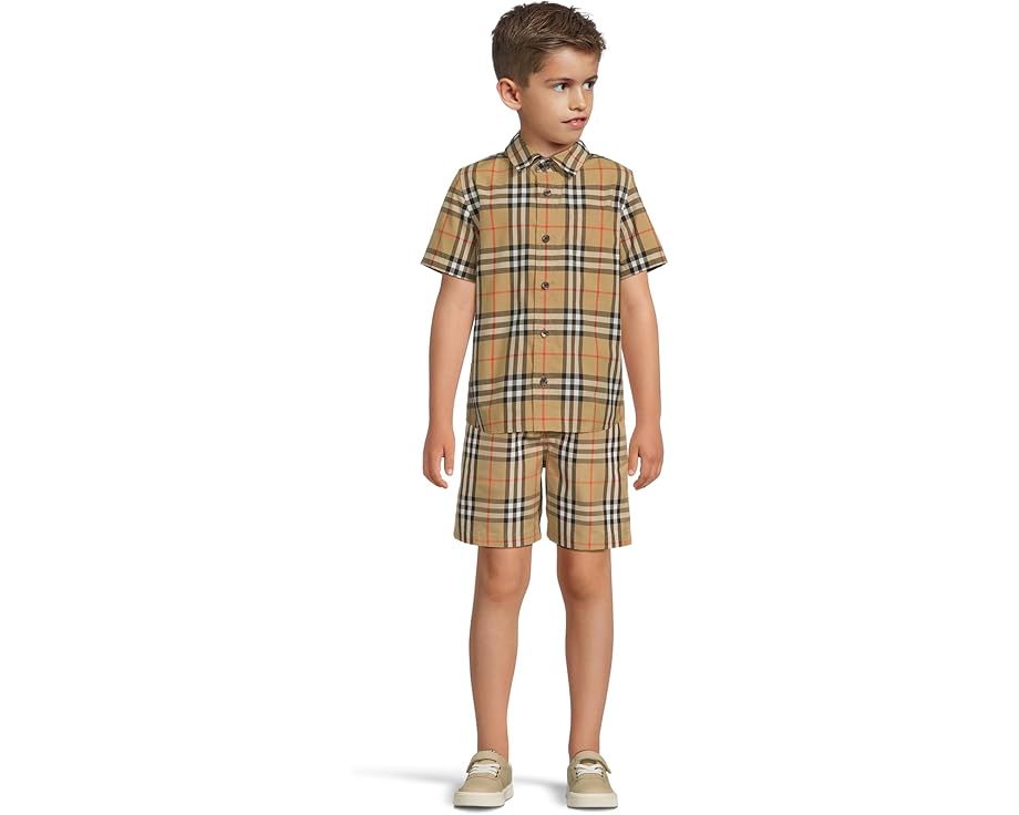 Детская рубашка Owen с коротким рукавом в клетку Burberry Kids