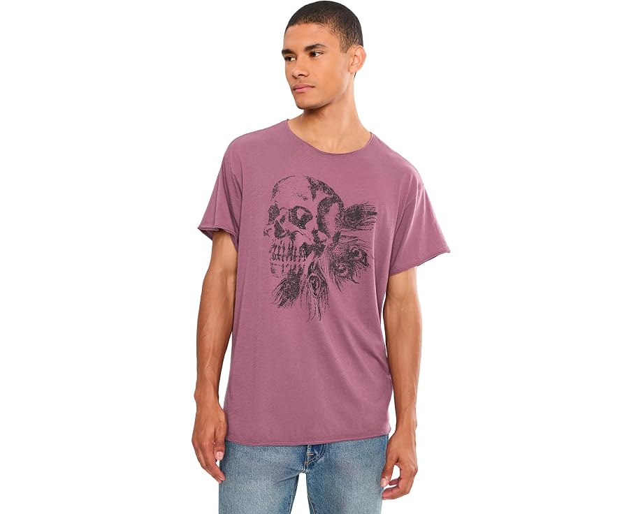 Футболка John Varvatos Skull Feather с принтом черепа