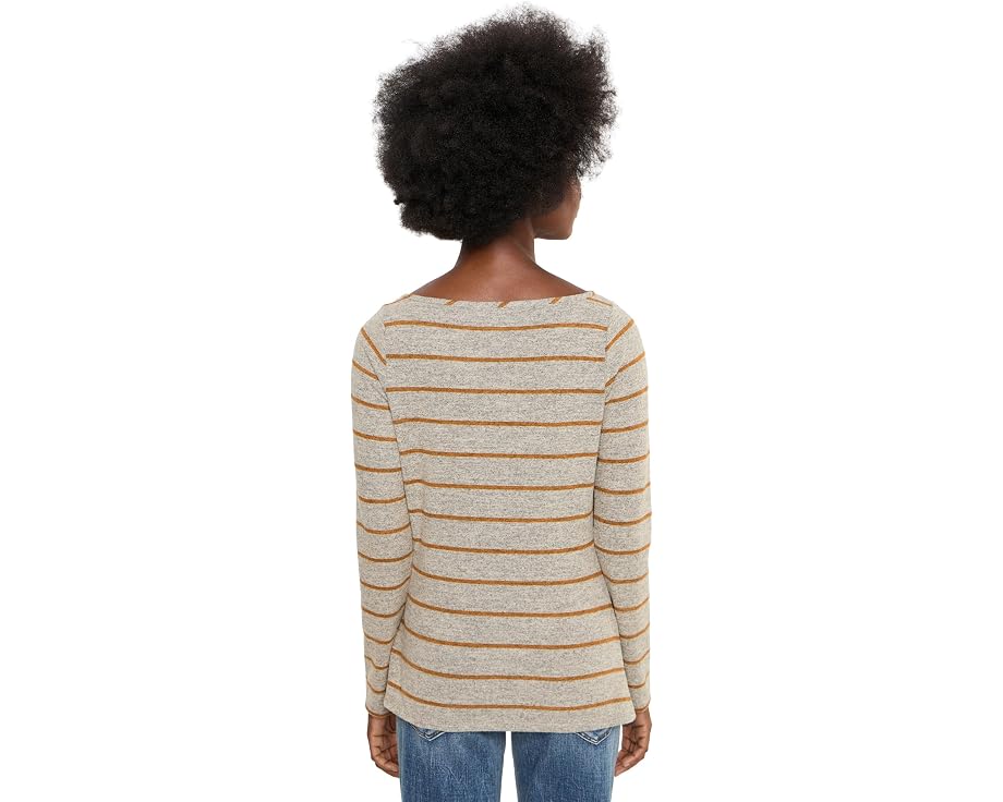 Топ Long Sleeve Boatneck Knit w/ Twist Detail Liverpool Los Angeles с полосатой вязкой
