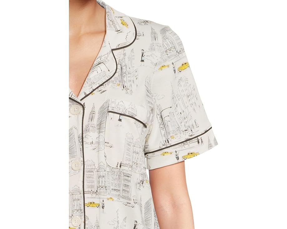 Короткий комплект пижамы Bedhead PJs из хлопкового трикотажа с короткими рукавами