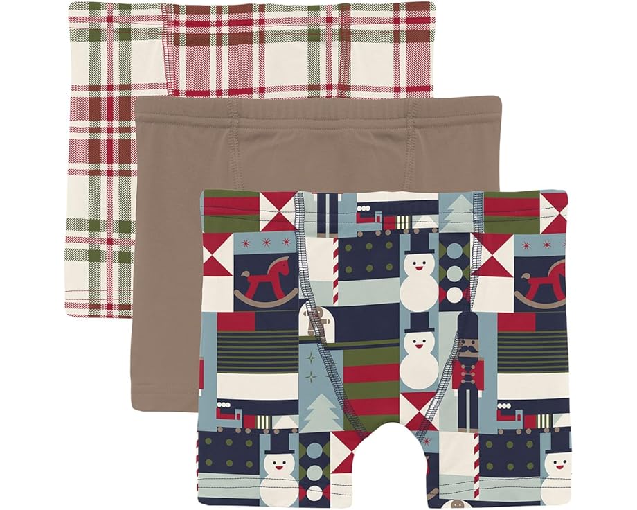 Набор из 3 боксеров для мальчиков Kickee Pants Kids с принтом и влагоотводящими свойствами