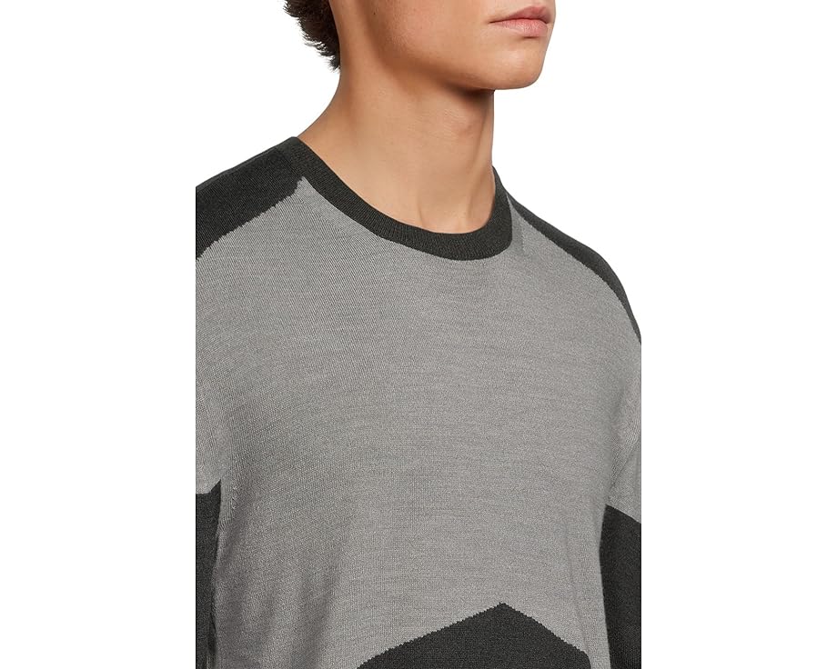 Свитер Armani Exchange из шерстяной смеси с цветными блоками