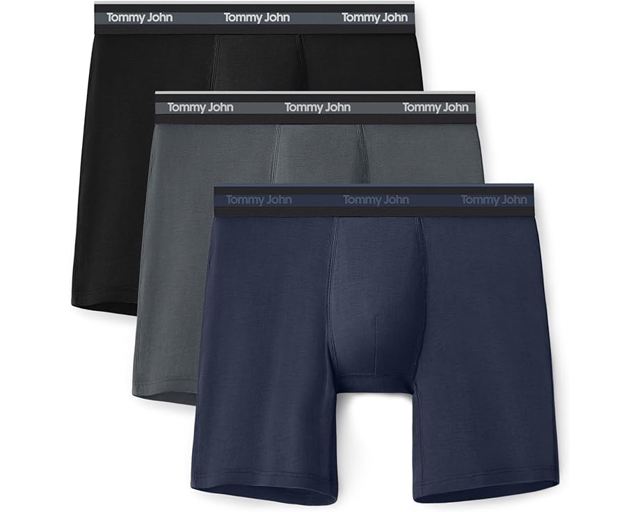 Tommy John Comfort Micro 6 дюймов (15.24 см) боксеры 3 шт с четырехсторонним растяжением