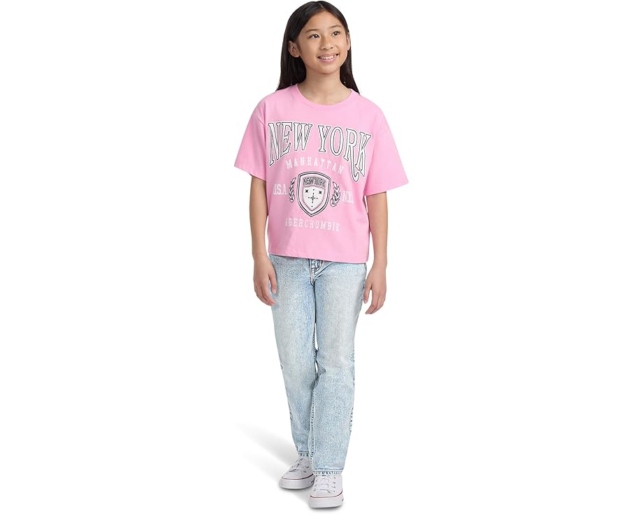 Джинсы abercrombie kids High Rise 90s Straight с завышенной талией и прямым кроем