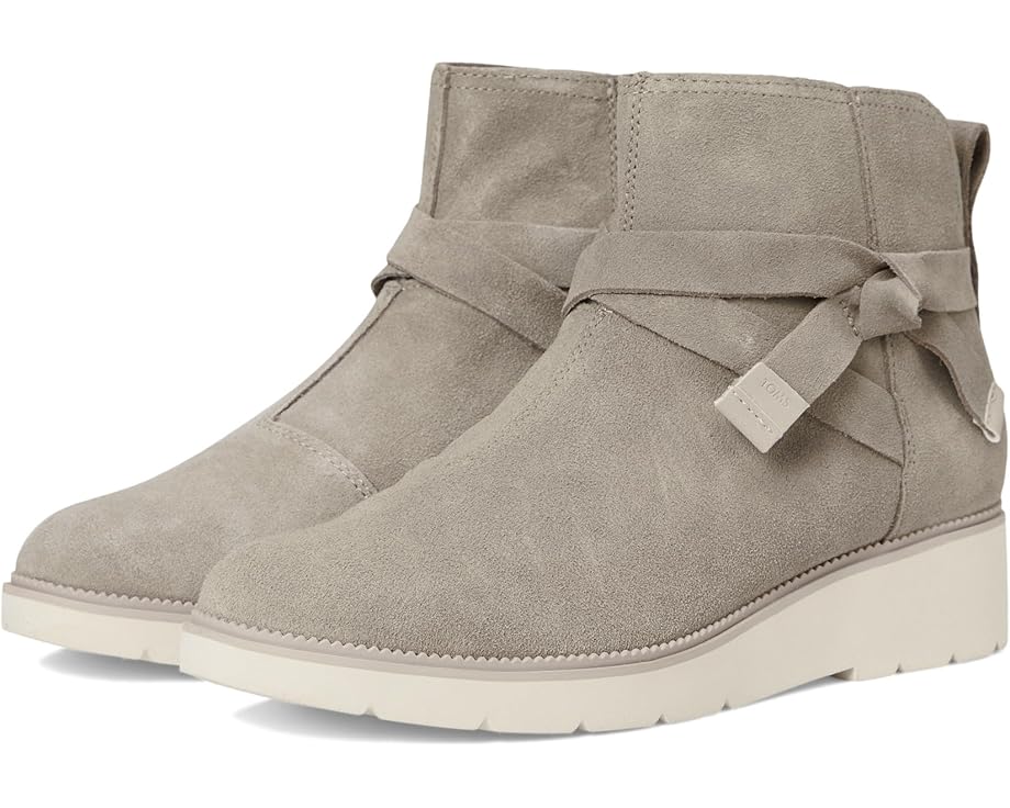 Ботильоны TOMS Marlow из замши с клиновидным каблуком и декоративной перемычкой