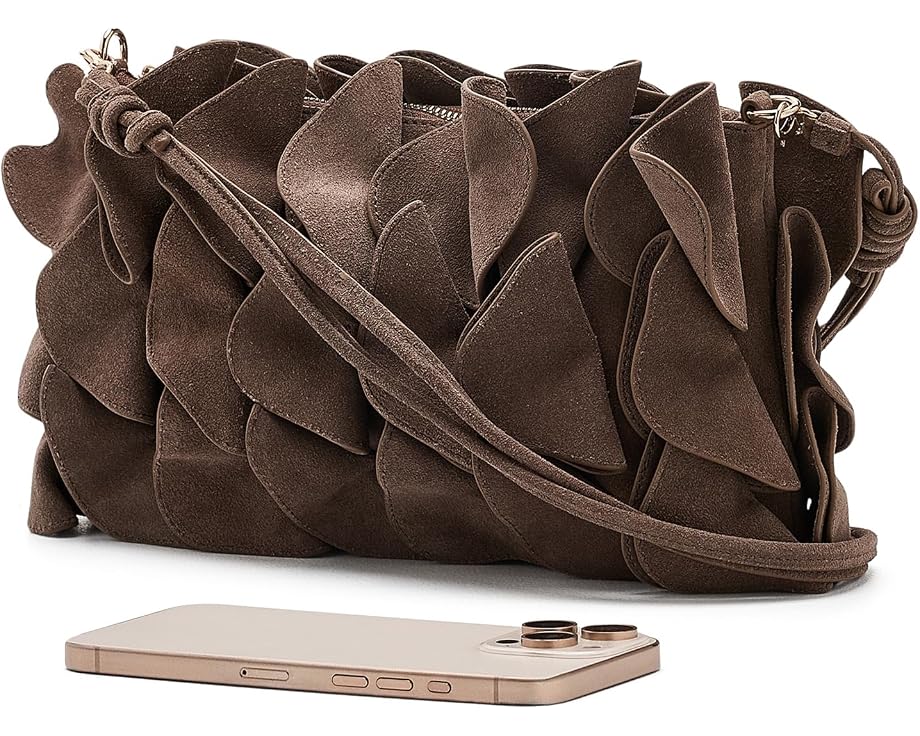 Замшевая сумка-клатч в виде цветка Suede Flower Clutch Bag FARM Rio