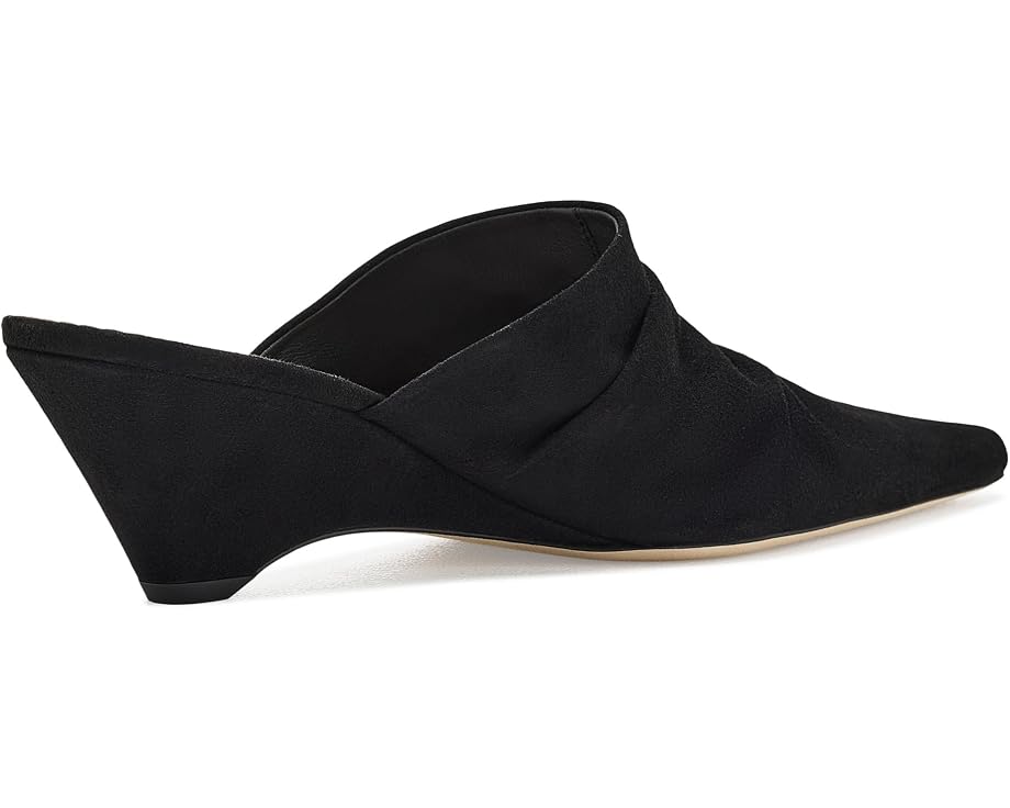 Cinq à Sept Sonia Curved Wedge Mules замшевые мюли на изогнутом каблуке