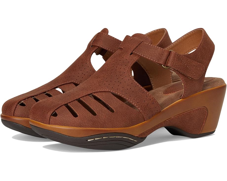 Клоги на каблуке White Mountain Vie с ажурным дизайном и застежкой на липучке