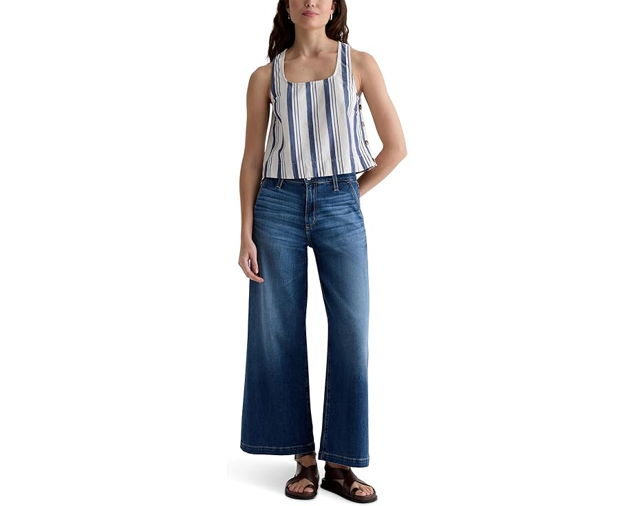 Джинсы AG Jeans Stella с заниженной талией и палаццо в оттенке индиго