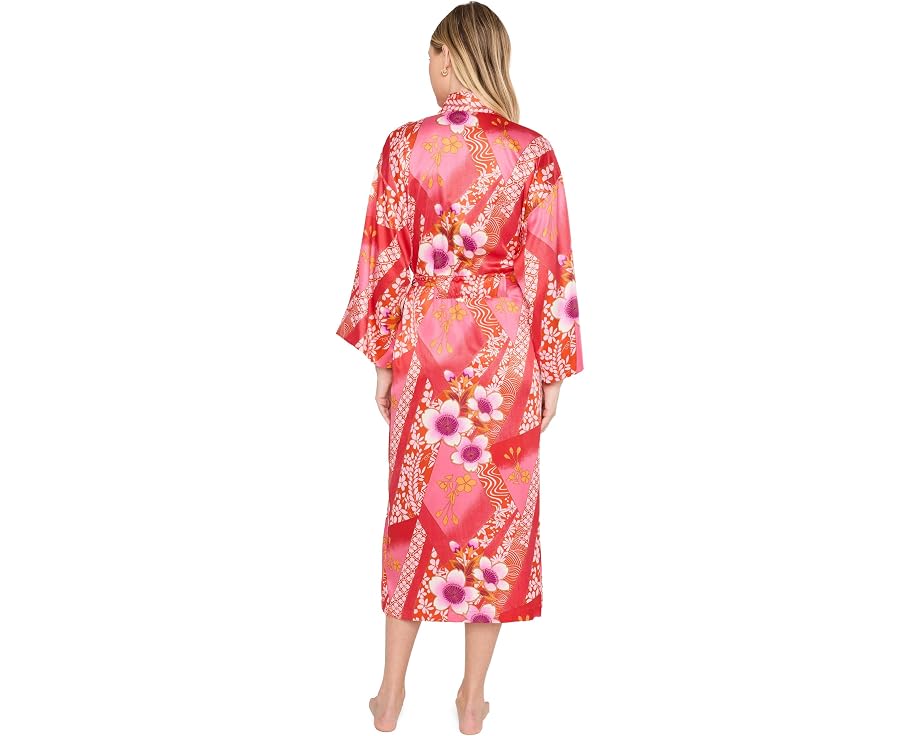 Халат Natori из сатина с принтом магнолии Magnolia Printed Satin Robe