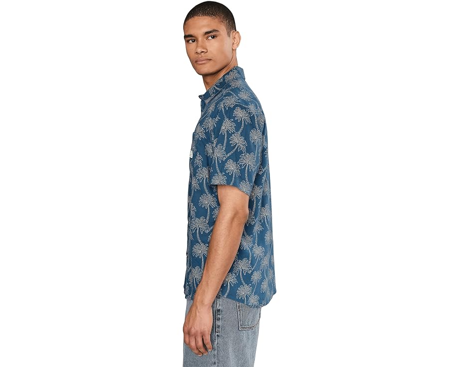 Рубашка RVCA Exotica SS из льна и вискозы с полосками