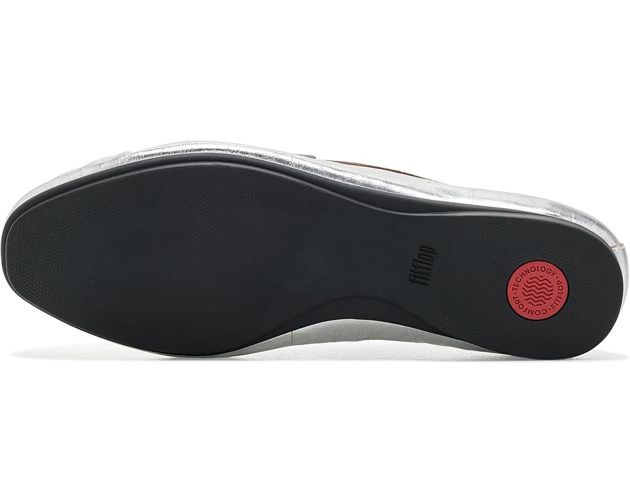 Лоферы FitFlop Delicato из жатой металлизированной кожи