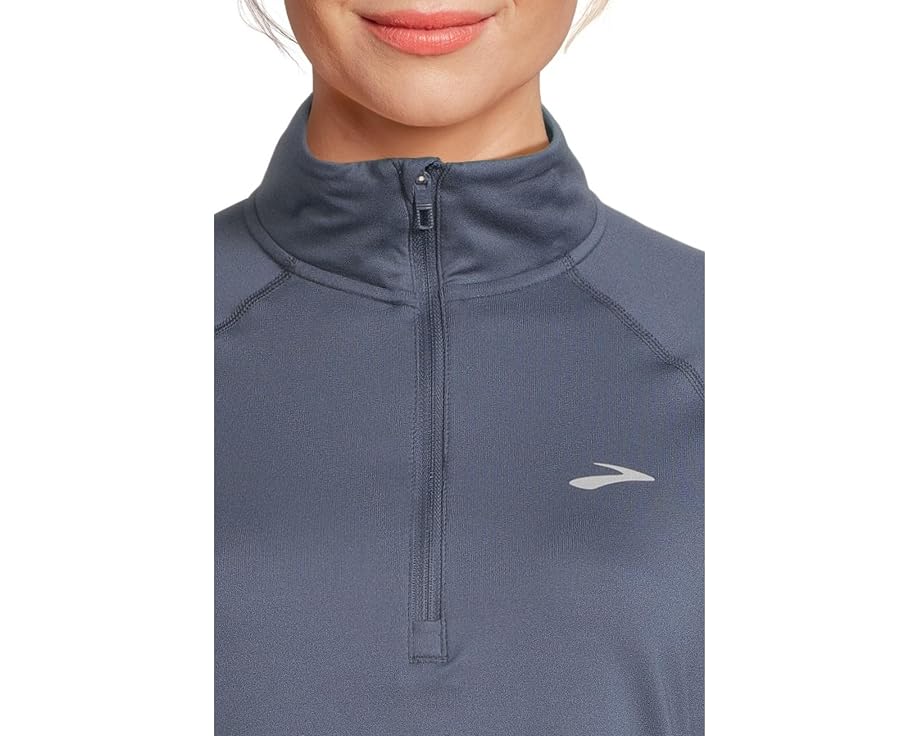 Куртка Brooks Dash 1/2 Zip 3.0 с воротником и светоотражающим брендингом