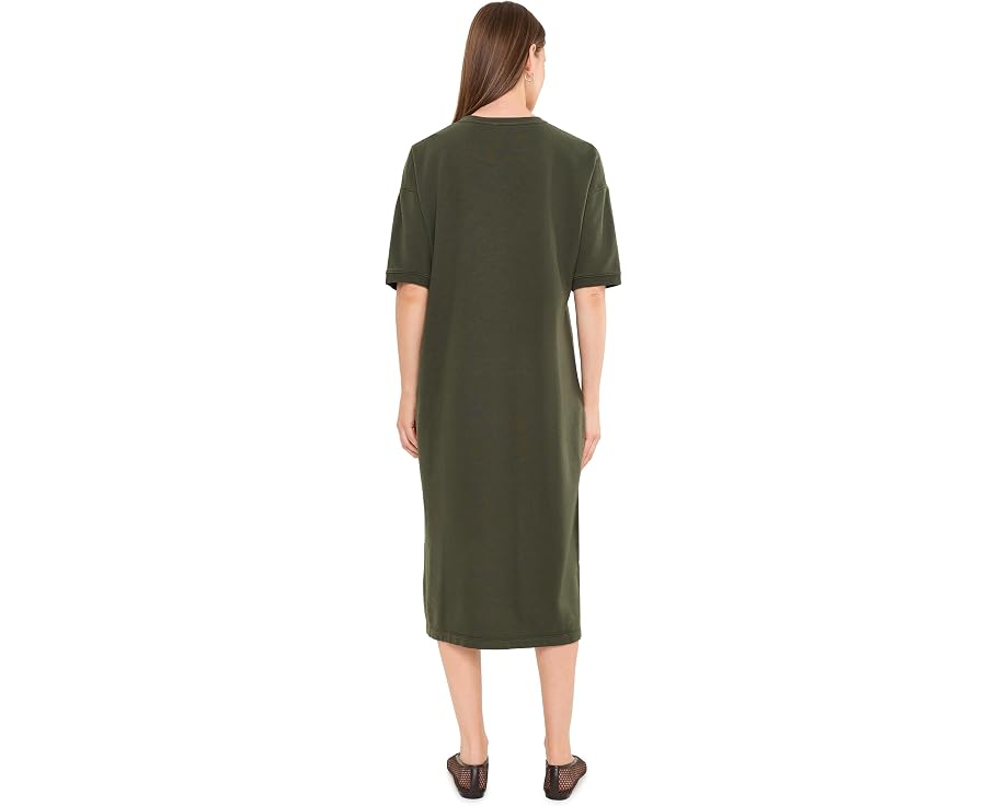 Платье Eileen Fisher миди из махры с воротником-хомутом