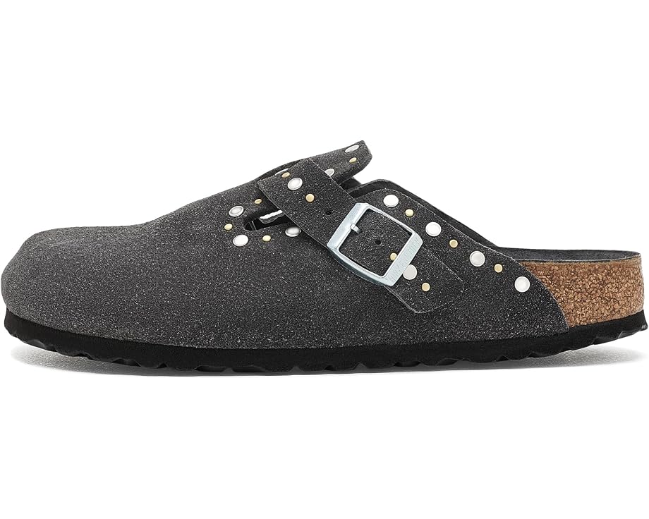 Кломпы Birkenstock Boston с заклепками из замши