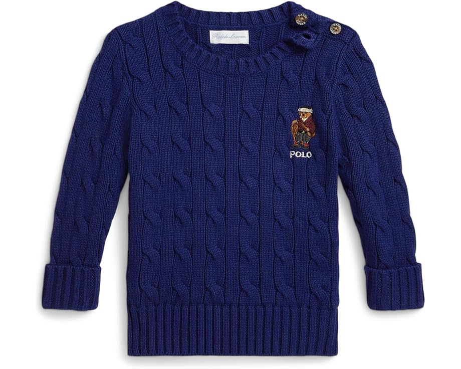 Детский свитер Polo Ralph Lauren с медвежонком и косой вязкой