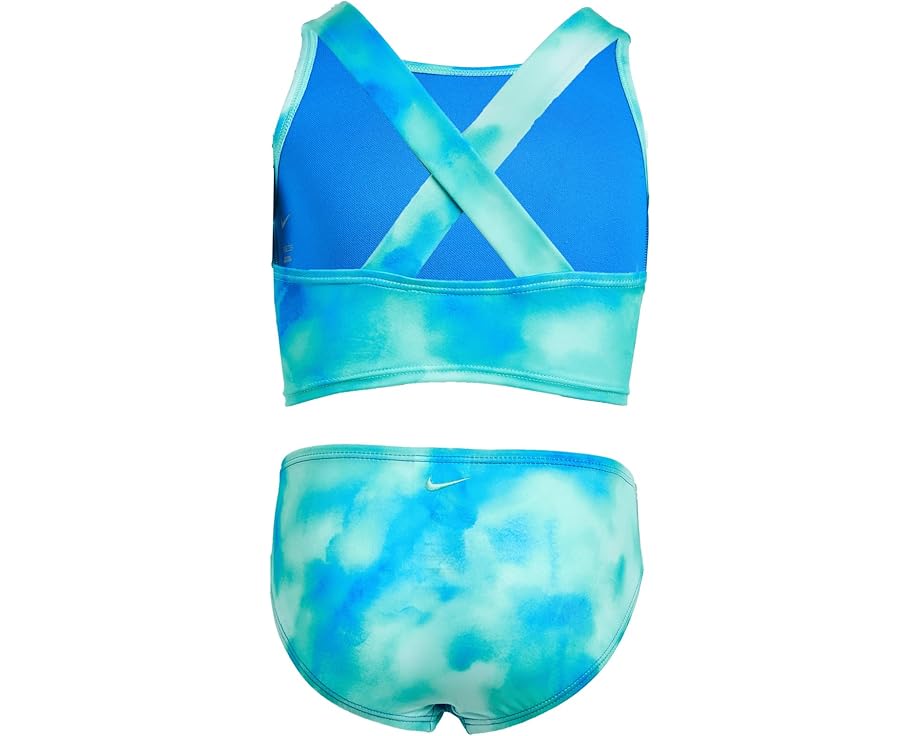 Комплект Nike Kids Aquatic Awe с длинным рукавом Hydroguard и мидкини в технике тай-дай