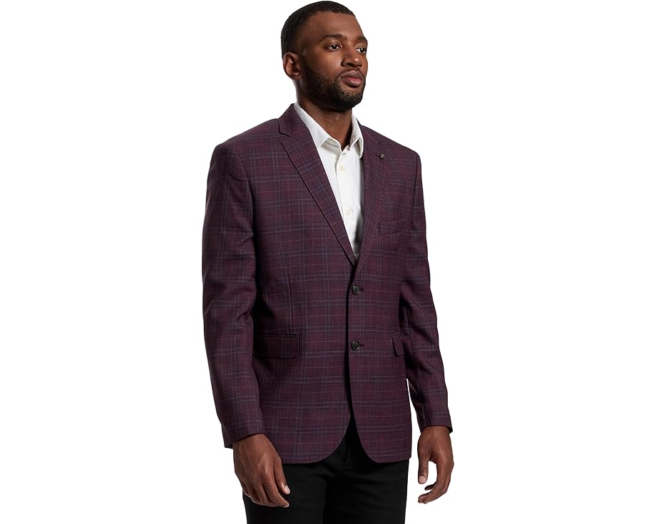 Классический пиджак Johnston & Murphy в клетку Windowpane