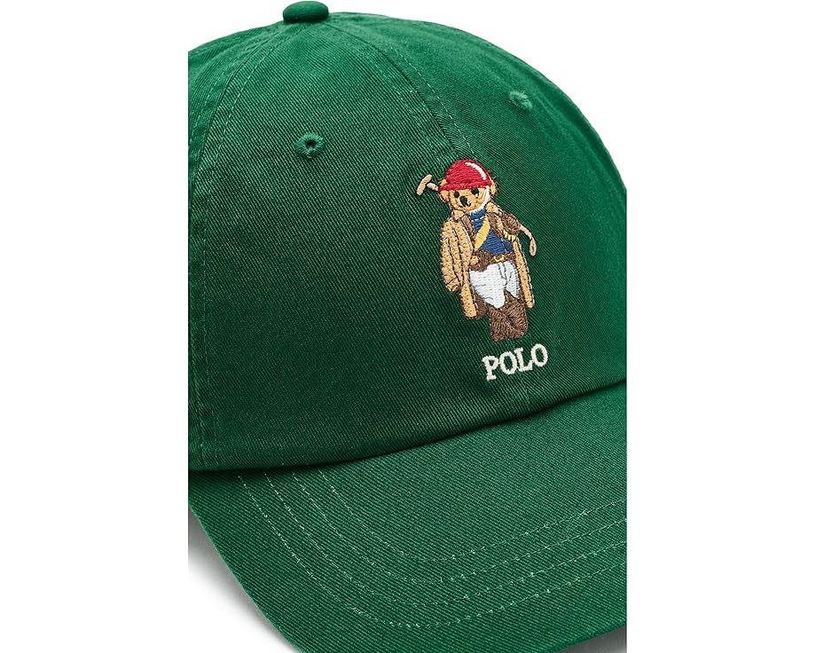 Кепка Polo Bear Twill Ball Cap с вышитым медведем и изогнутым козырьком