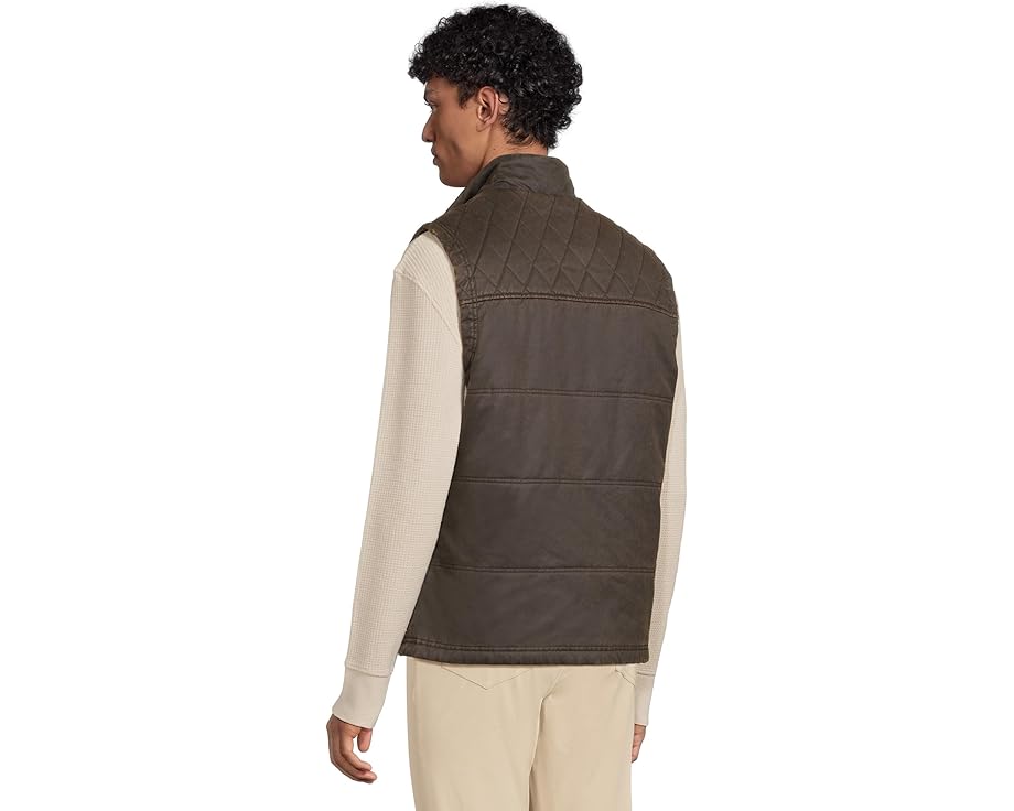 Johnston & Murphy жилет Antique Cotton Channel Quilted в винтажном стиле с простежкой