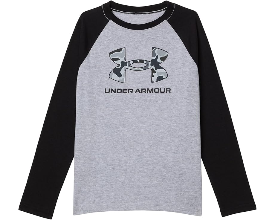 Футболка Under Armour Kids с контрастными регланными рукавами и камуфляжным принтом