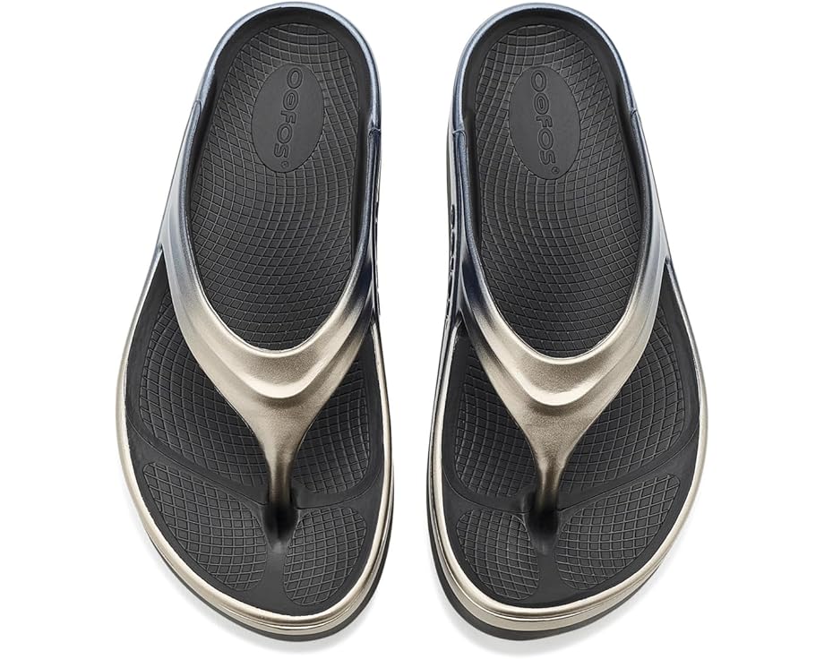 Сандалии OOFOS Oomega Oolala Luxe Thong на платформе 4 см