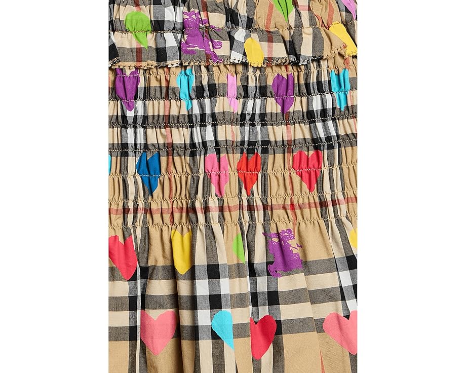 Burberry Kids Юбка Ama Check Heart с клеткой и сердечками