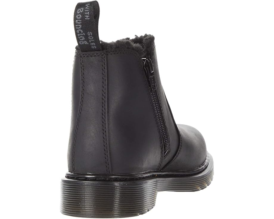 Dr. Martens 2976 Leonore Mono кожаные челси ботинки для детей с подкладкой из шерпы