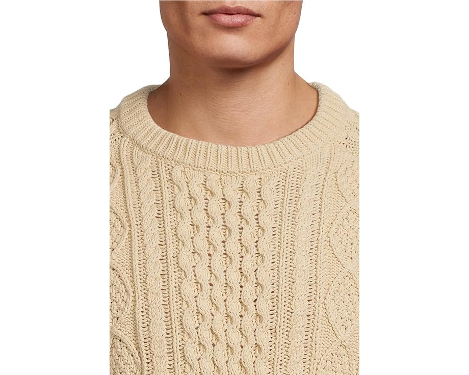Хлопковый свитер Signature Cotton Fisherman с аутентичной вязкой и облегающим кроем