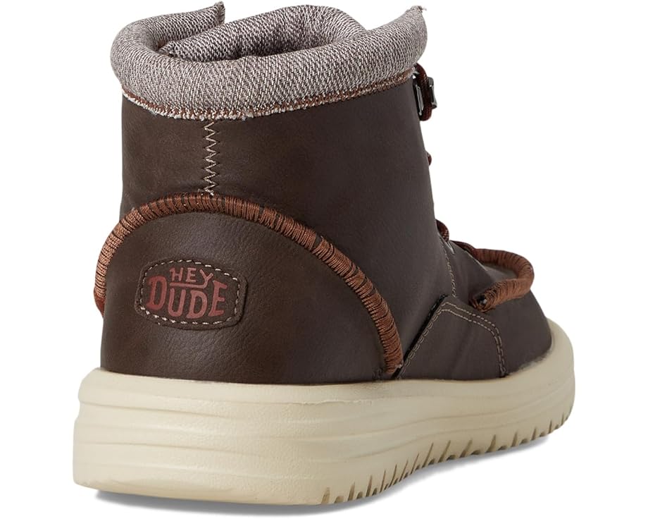 Детские ботинки Hey Dude Bradley Classic на шнурках с кожаным верхом и стелькой Memory Foam