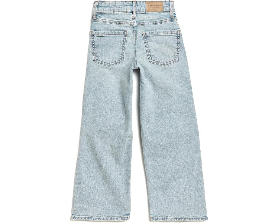 Braided High-Rise Wide Leg Jeans (Big Kid)