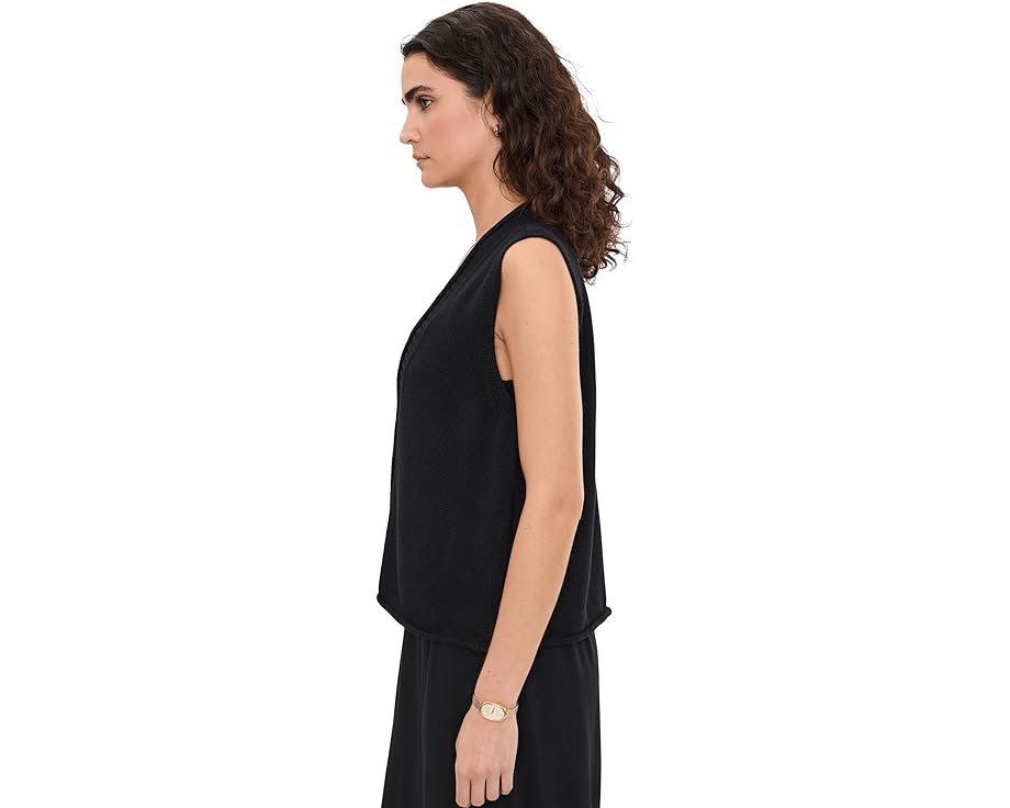 Жилет Eileen Fisher с V-образным вырезом из смеси перуанского хлопка