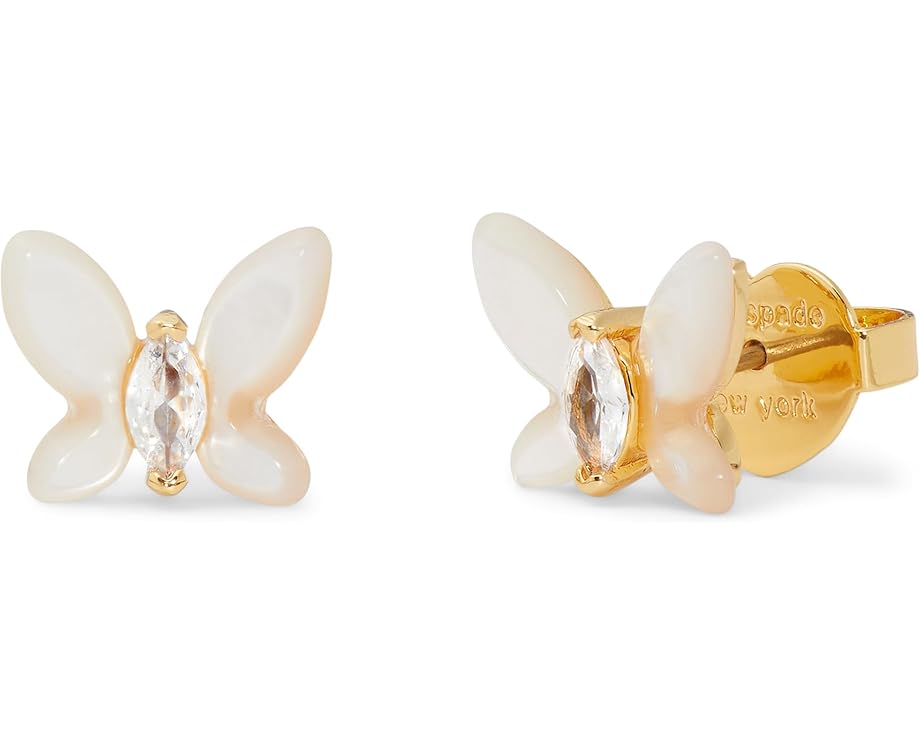 Мини-серьги Kate Spade New York Social Butterfly с бабочкой и цирконием