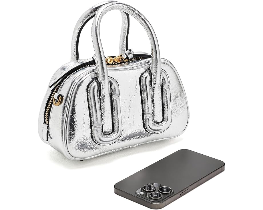 Babe Mini Top-Handle In Metallic Leather