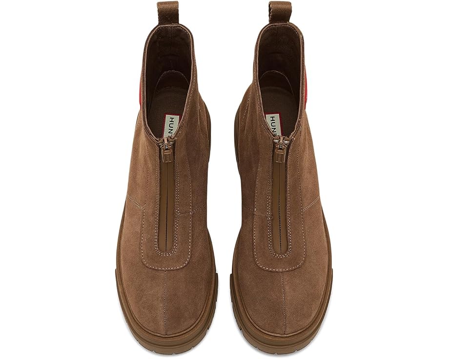 Hunter Gemma женские замшевые ботильоны на каблуке, цвет Dark Natural Suede