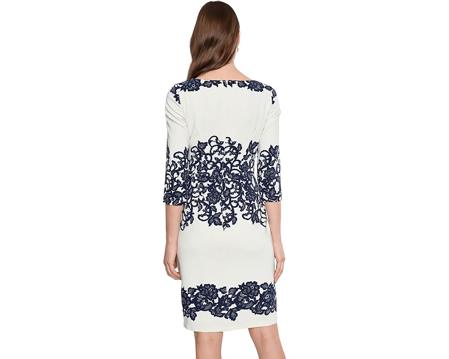 Короткое платье с вышивкой в виде цветочного кружева Adrianna Papell