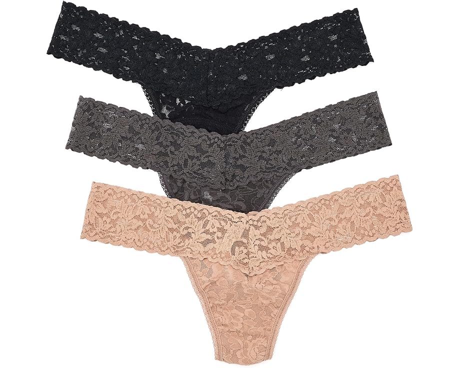 Трусы-танга Hanky Panky Signature Lace Low Rise Thong 3 шт