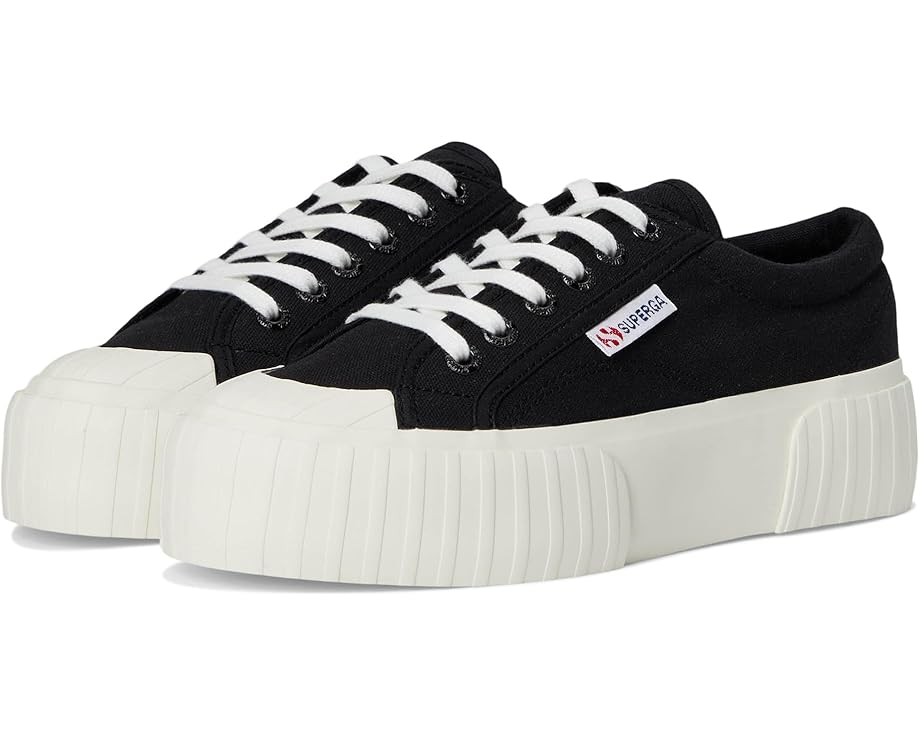 Кроссовки Superga 2631 Stripe Platform на массивной подошве с резиновым носком