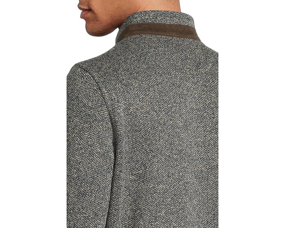 Johnston & Murphy толстовка Marled Quarter-zip с воротником из искусственной замши